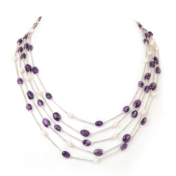 Purple Pearl Necklace