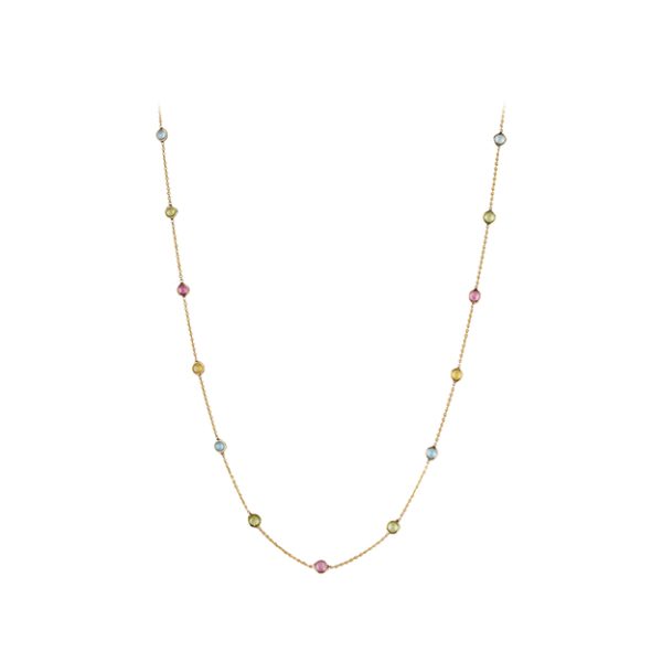 Multi-Color Gemstone Chain