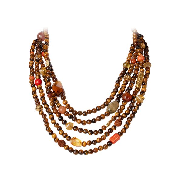 Tiger eye Tribal Necklace