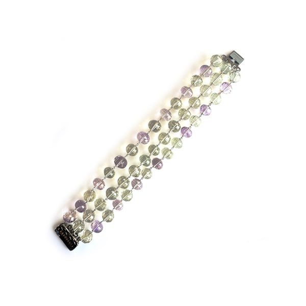 Three Lines Amethyst Bracelet
