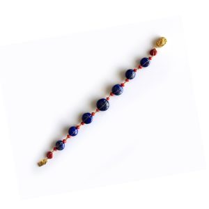 Lapis And Coral Bracelet