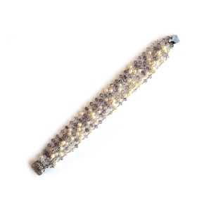 Amethyst And Pearls Ganthan Bracelet